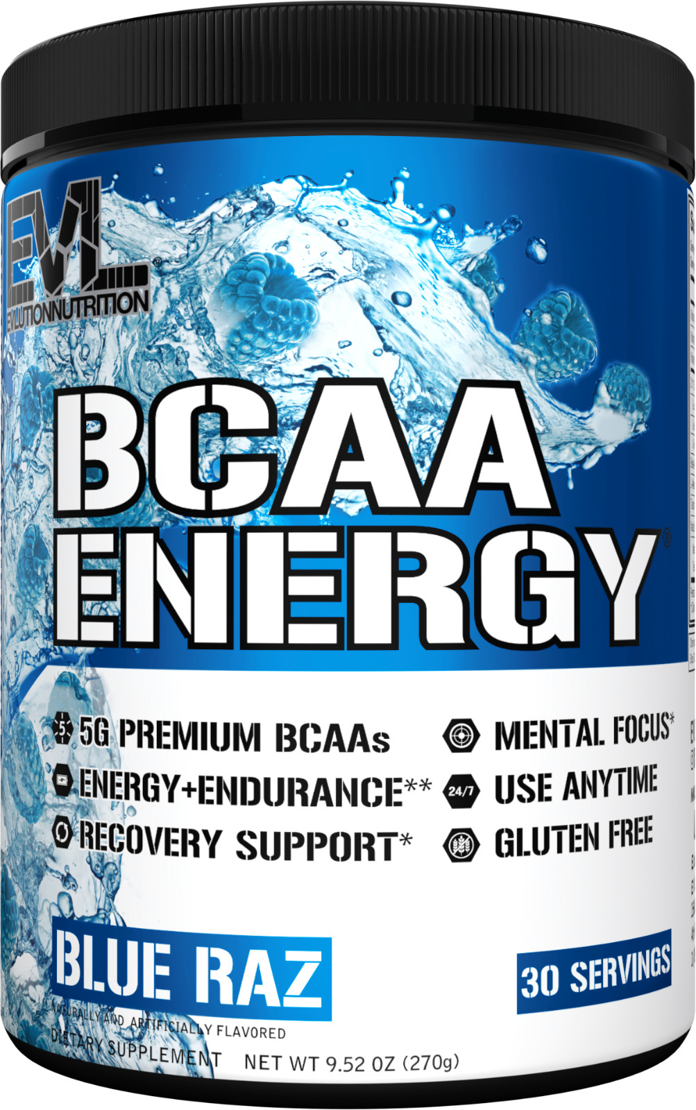 Evlution Nutrition BCAA Energy - Recovery - 30 or 65 Servings - All Flavors