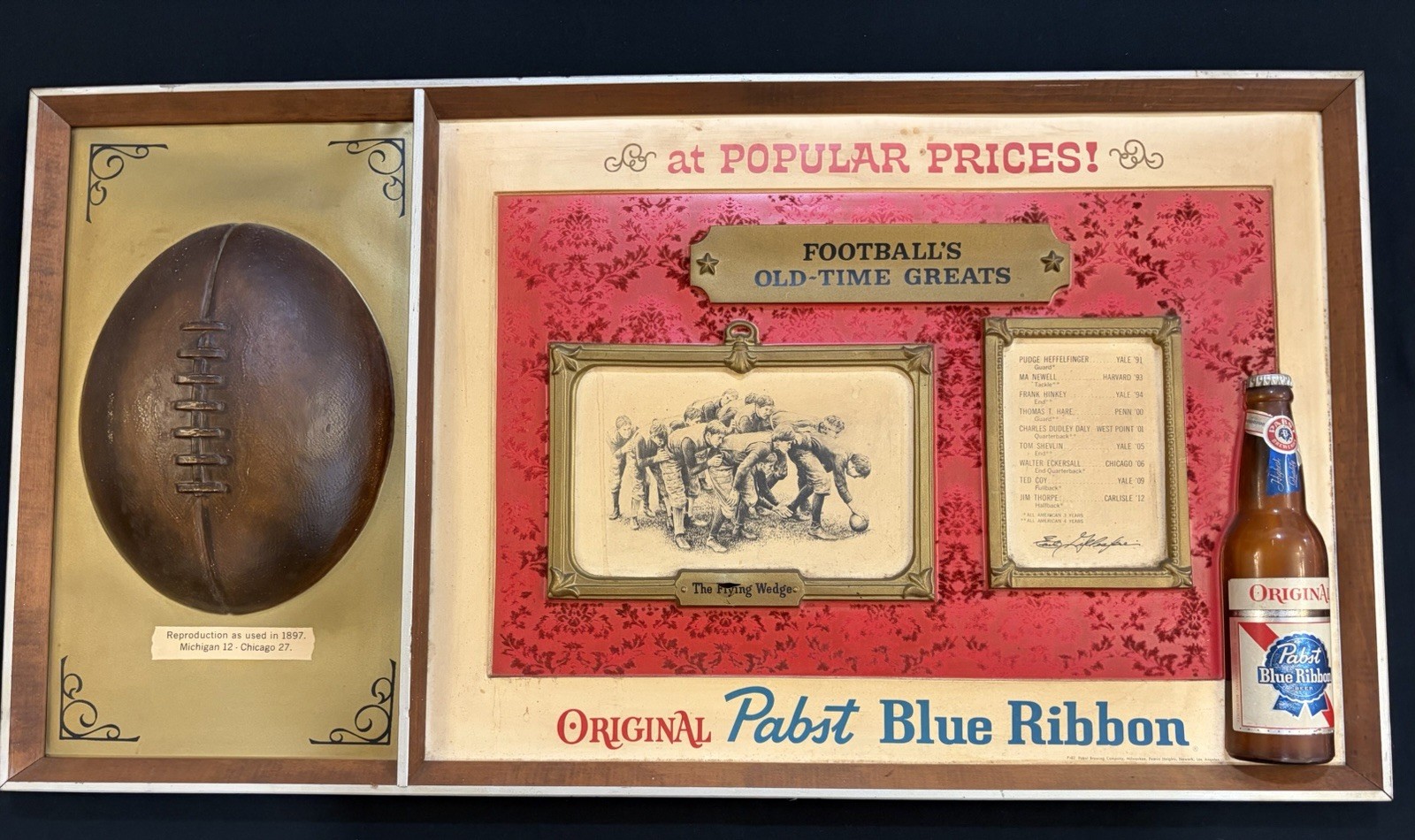 Vintage 1967 Advertising Beer Sign. Pabst Blue Ribbon Beer