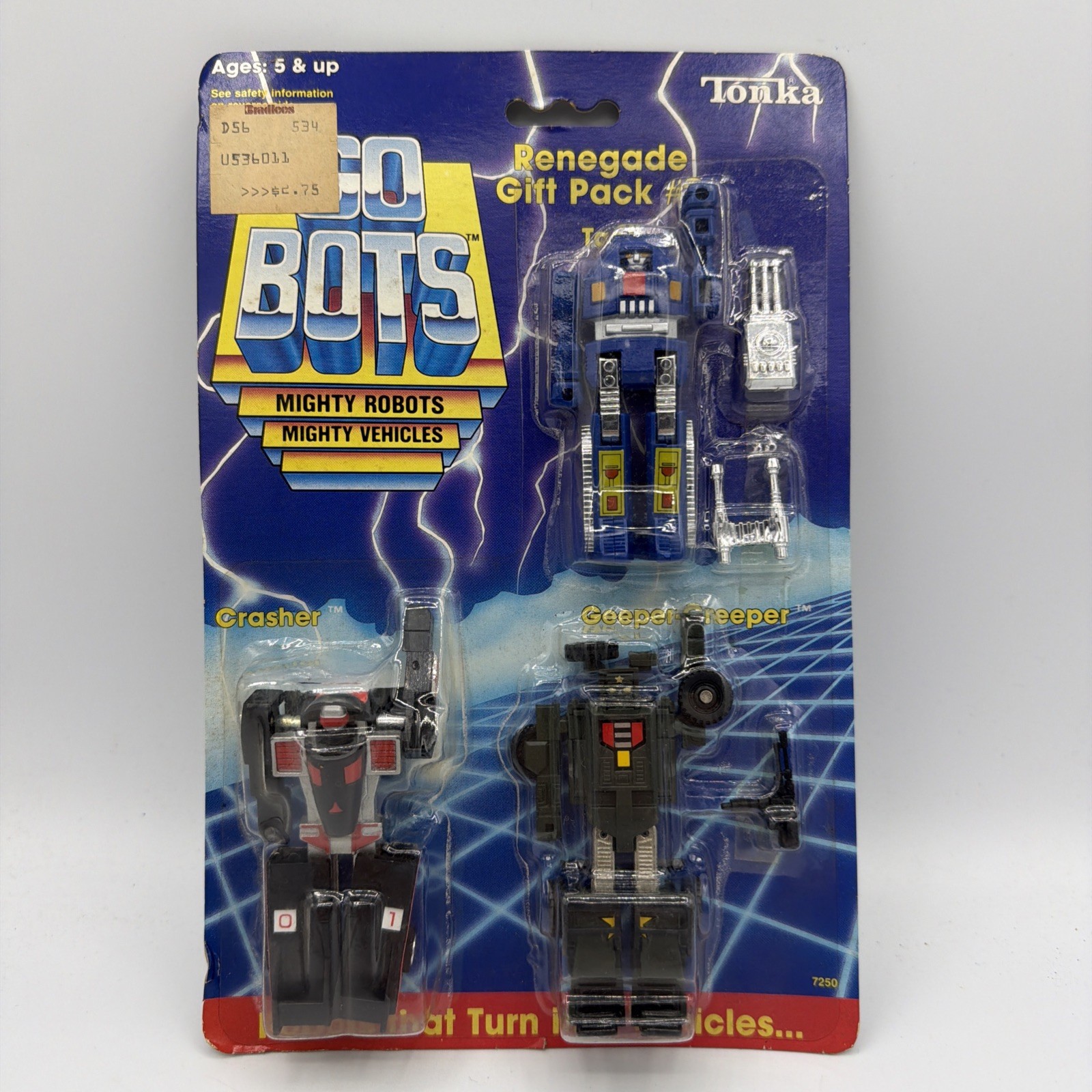 RARE 1985 Tonka Go Bots Renegade Gift Pack #2 Crasher, Geeper Creeper, Tank NOS RARE 1985 Tonka Go Bots Renegade Gift Pack #2 Crasher, Geeper Creeper, Tank NOS
