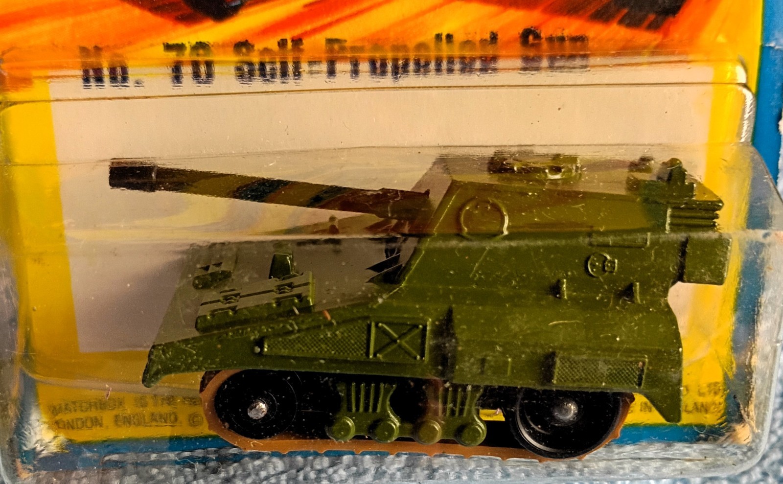 CLASSIC 1970s COLLECTIBLE LESNEY MATCHBOX SUPERFAST NO. 70 SELF-PROPELLED GUN CLASSIC 1970s COLLECTIBLE LESNEY MATCHBOX SUPERFAST NO. 70 SELF-PROPELLED GUN