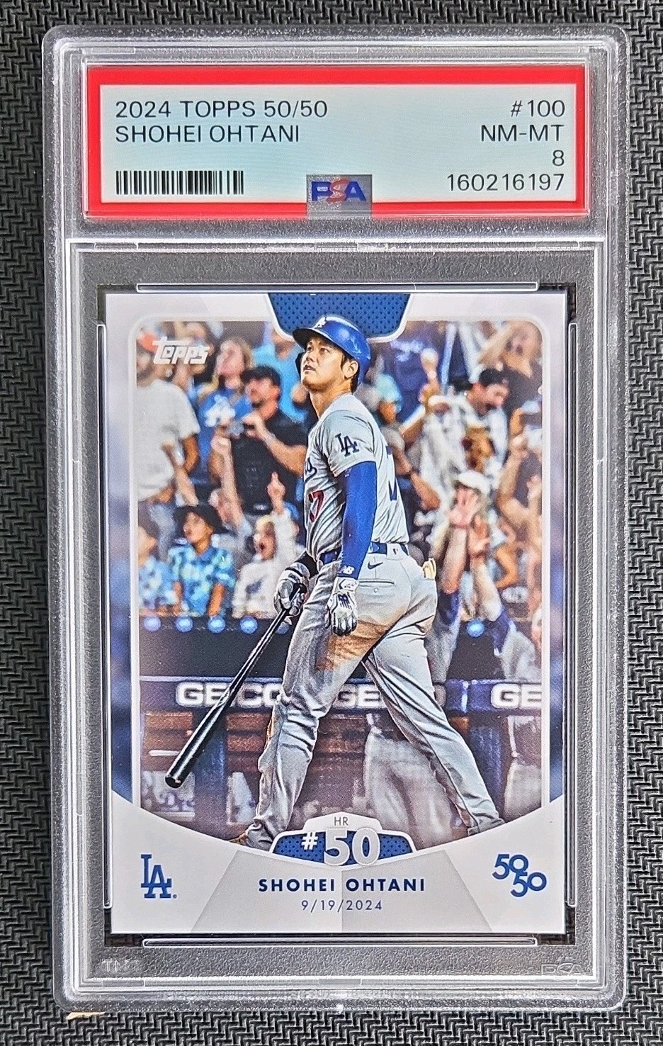 2024 Topps 50/50: Shohei Ohtani - Shohei Ohtani #100 PSA 8 NM-MT 2024 Topps 50/50: Shohei Ohtani - Shohei Ohtani #100 PSA 8 NM-MT