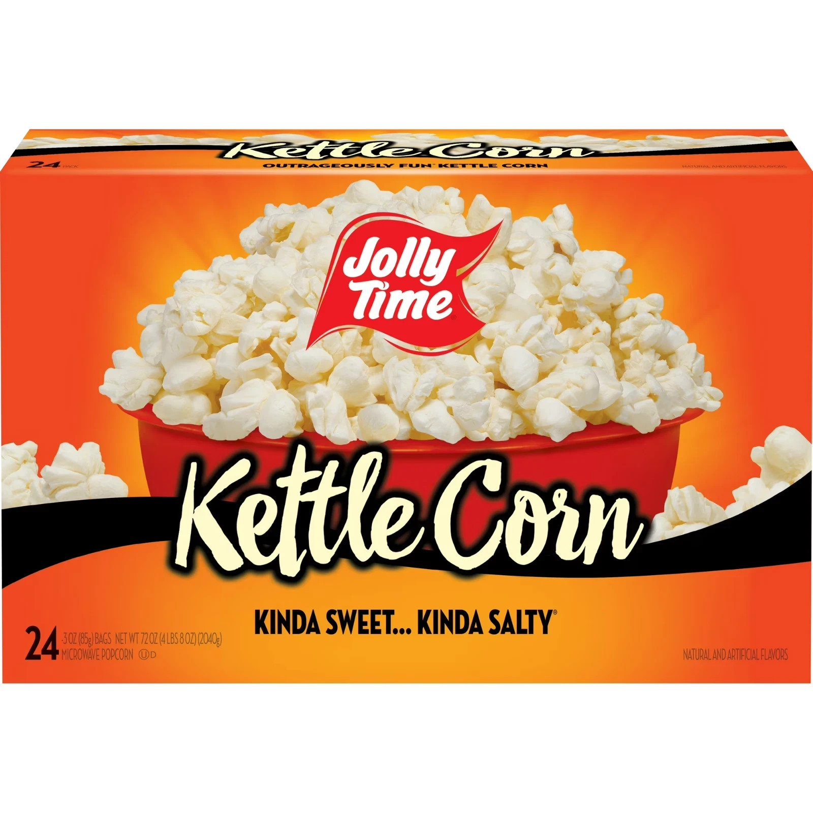 JOLLY TIME Kettle Corn Microwave Popcorn, 24 Ct (3 oz. Bags) Gluten-FREE JOLLY TIME Kettle Corn Microwave Popcorn, 24 Ct (3 oz. Bags) Gluten-FREE