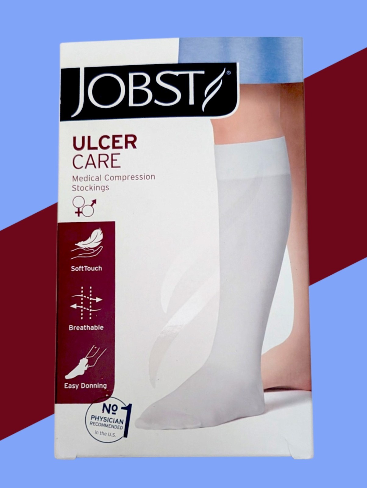 JOBST Ulcer Care Knee Highs MEDICAL Compression Stockings XL White Socks 3 Pairs JOBST Ulcer Care Knee Highs MEDICAL Compression Stockings XL White Socks 3 Pairs