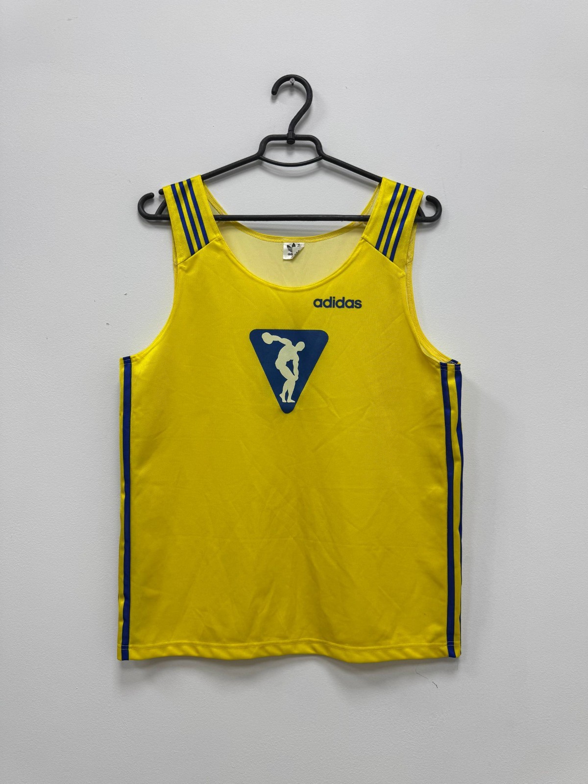 Vintage 80s Adidas Olympic Games Jersey Vest Running Shirt Elite Mens sz 40 M
