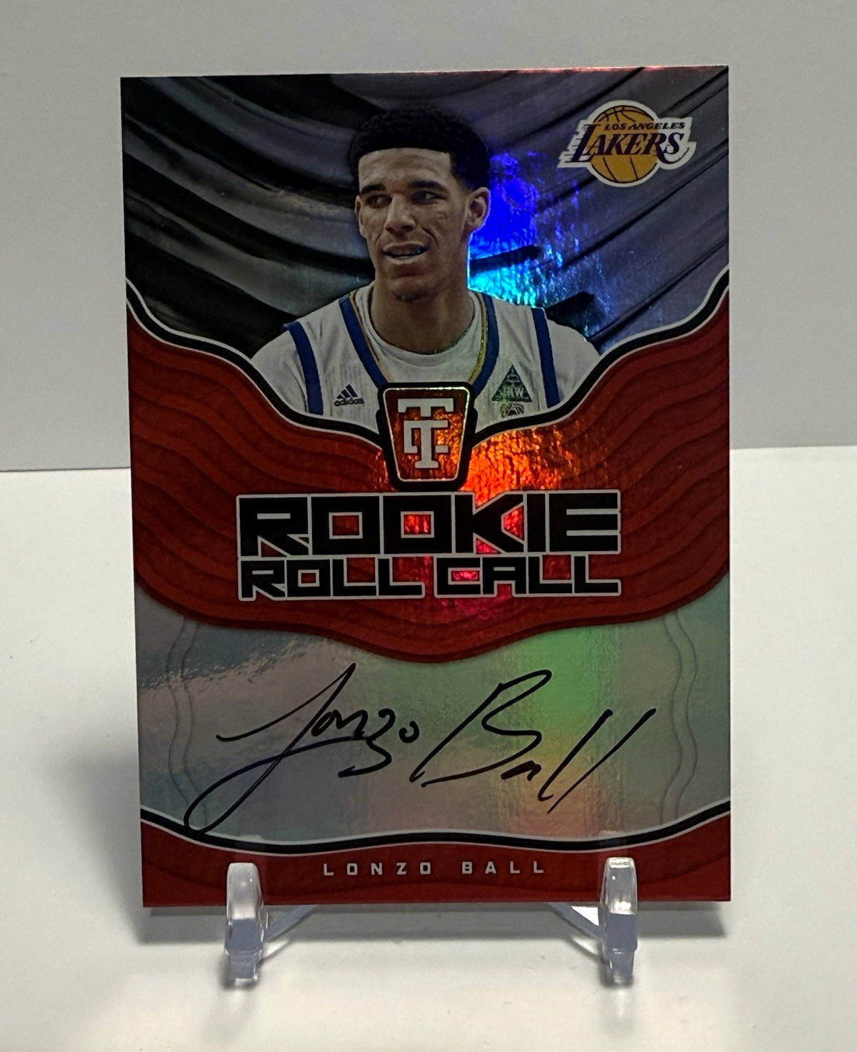 Panini 2017-18 Totally Certified Lonzo Ball Rookie Roll Call Auto Red #RRC-ZO2 Panini 2017-18 Totally Certified Lonzo Ball Rookie Roll Call Auto Red #RRC-ZO2