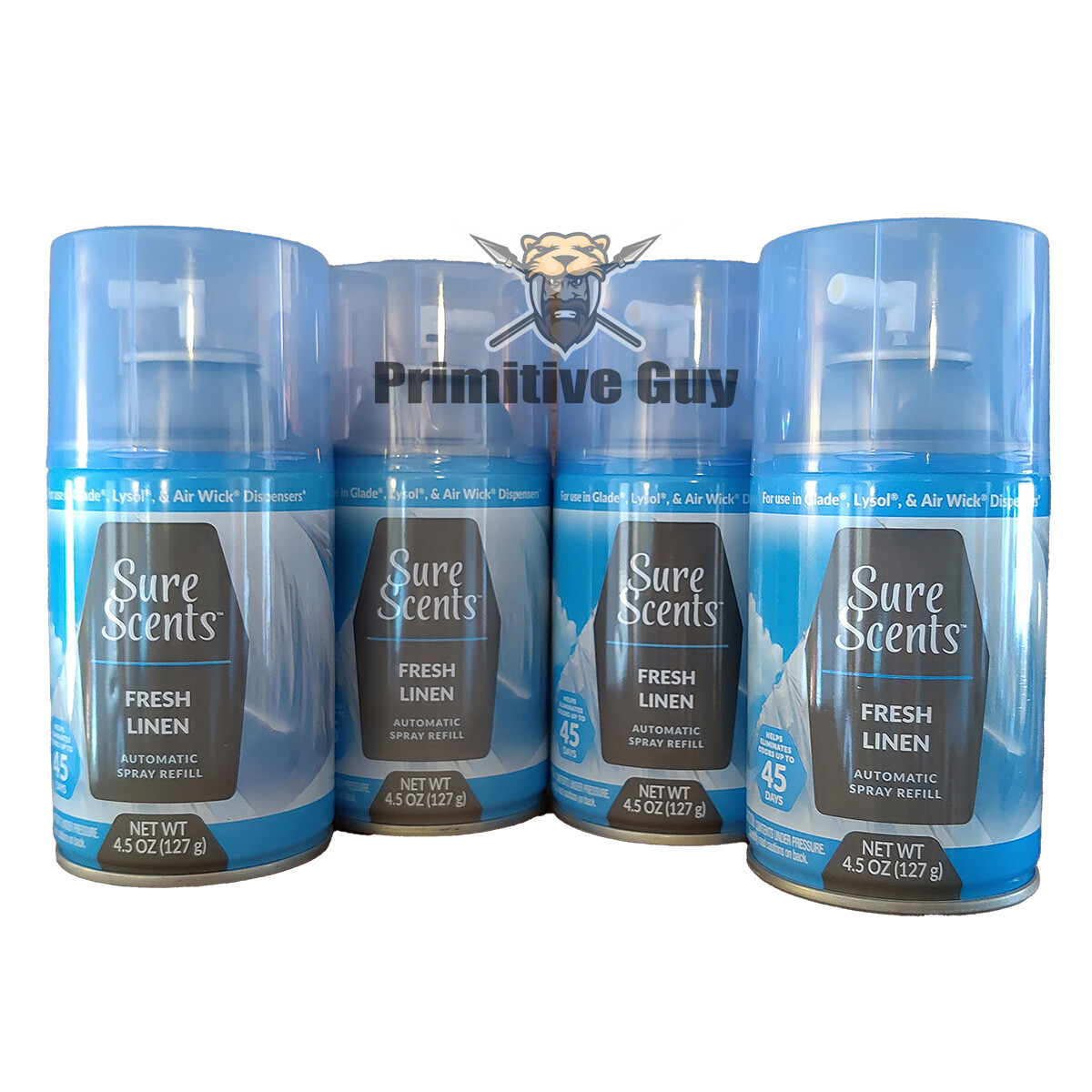 4pk Sure Scents Fresh Linen Mist Automatic Air Freshener Refill - 4.5oz 4pk Sure Scents Fresh Linen Mist Automatic Air Freshener Refill - 4.5oz