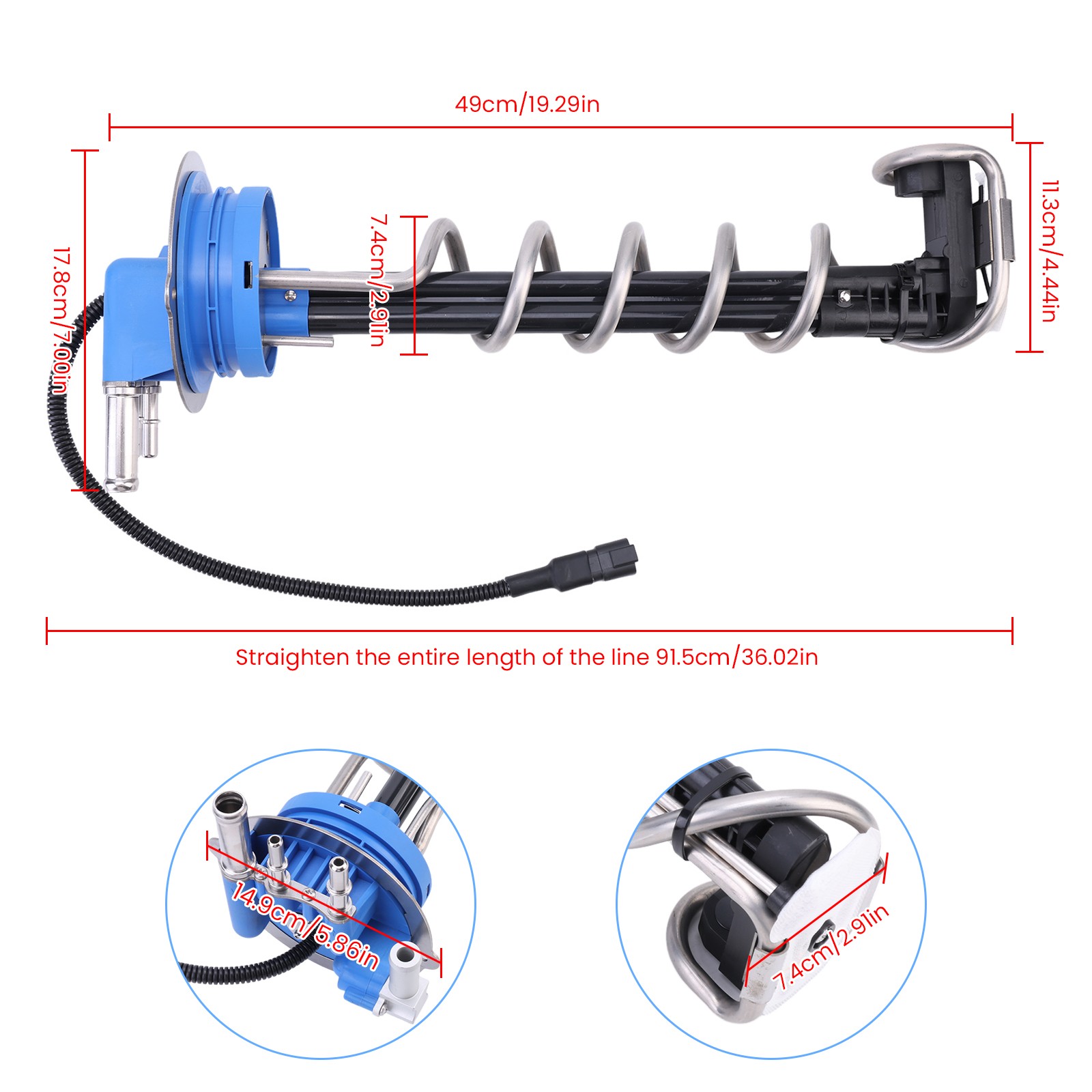 For Cummins B6.7 Engine 10071997 New Def Head Level Sensor Dm7011800F766