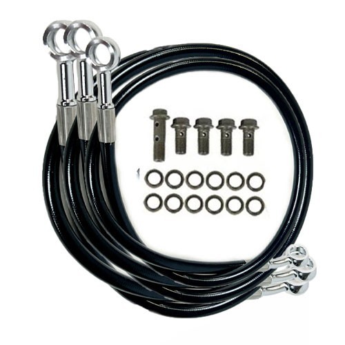 FRONT Brake Braided Hose Line For 1984-87 Honda Goldwing 1200 GL1200A Aspencade FRONT Brake Braided Hose Line For 1984-87 Honda Goldwing 1200 GL1200A Aspencade