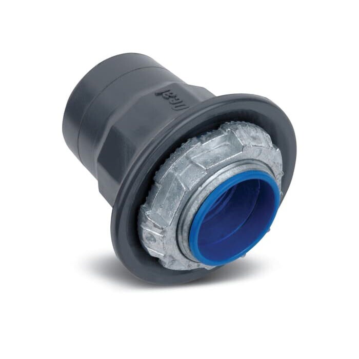 Ocal HUB1/2-G 1/2 inch PVC Coated Zinc Hub Connector Dark Gray For Conduit