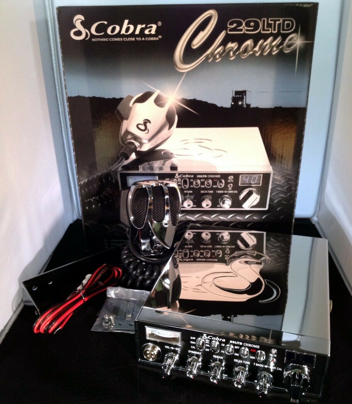 PERFORMANCE TUNED & PEAKED COBRA 29 LTD Chrome CB Radio + ECHO BOARD- LOUD TALK