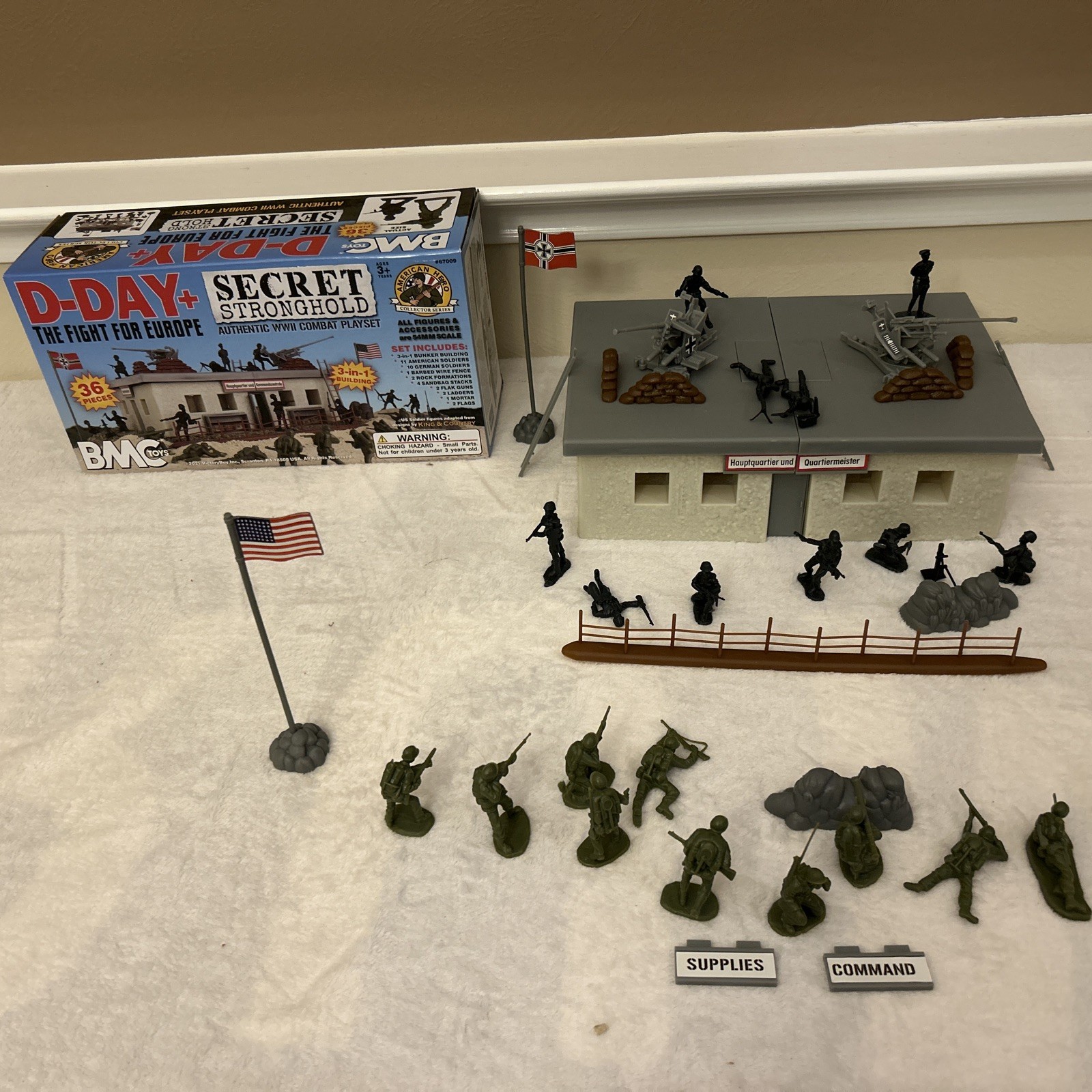 BMC WW2 D-DAY + Secret Stronghold Playset Complete