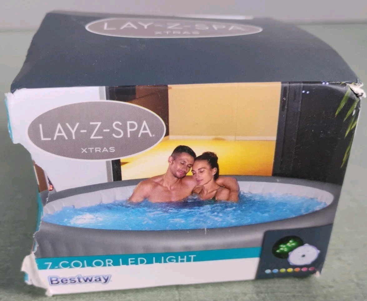 Bestway Lay-Z-Spa Xtras 7-Color LED Light Damaged Box Bestway Lay-Z-Spa Xtras 7-Color LED Light Damaged Box