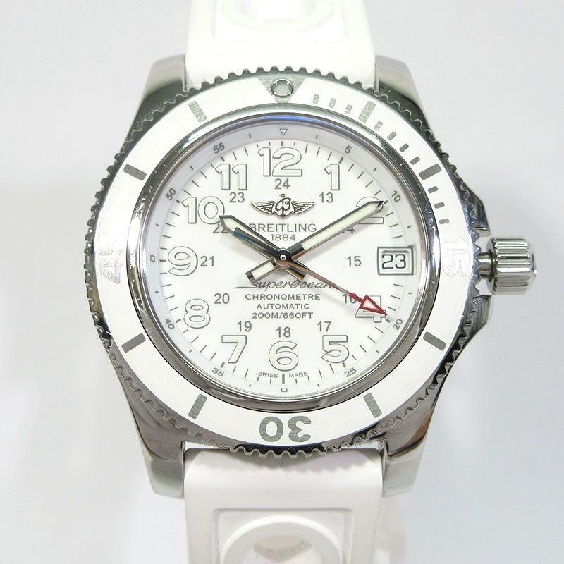 BREITLING Superocean II 36 A17312 White Silver Automatic Watch