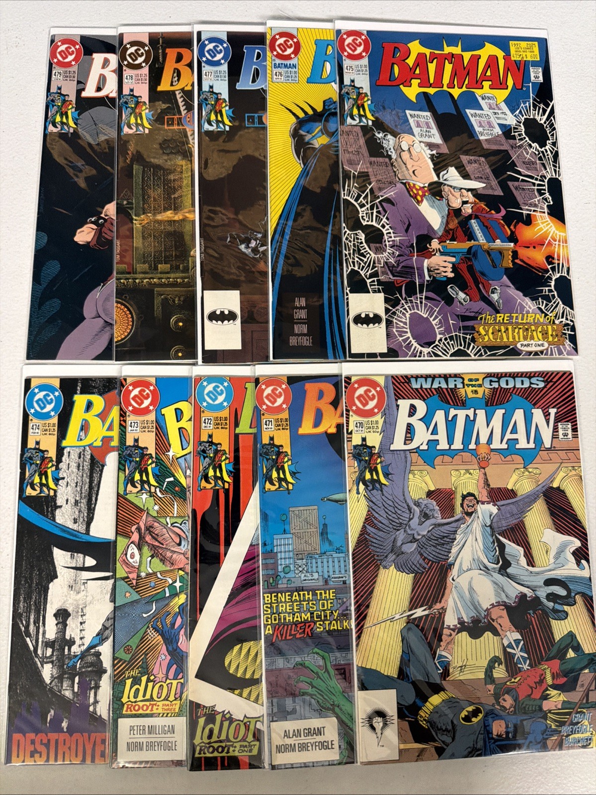 Batman #470 471 472 473 474 475 476 477 478 479 DC Comics Lot Run Set F/VF *X10