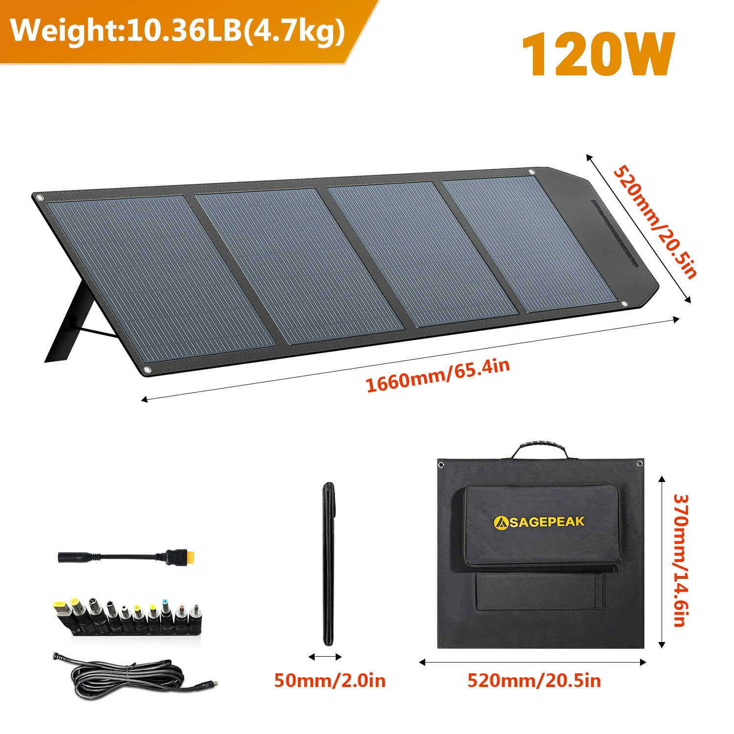 500W 400W 300W Foldable Portable Solar Panel for Power Station Outdoor Camping