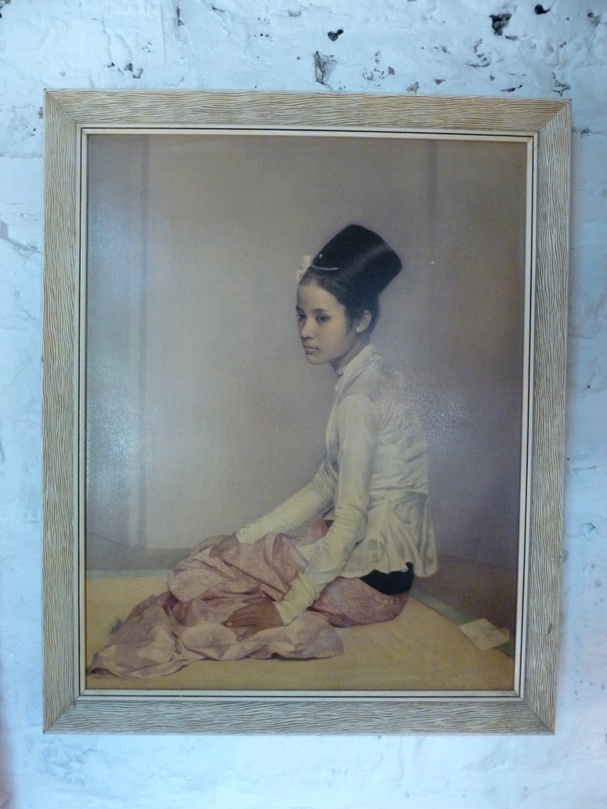 LOVELY Vintage 1960's Art Print Picture Saw Ohn Nyum Sir Gerald Kelly    Boots