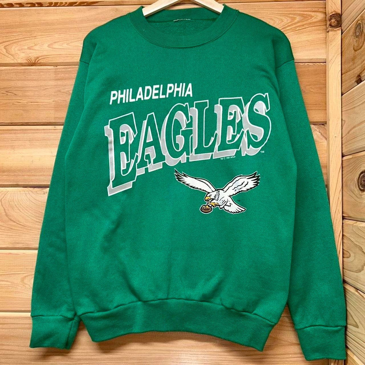Vintage 1991 Philadelphia Eagles NFL irish green Crewneck Sweatshirt VK15894