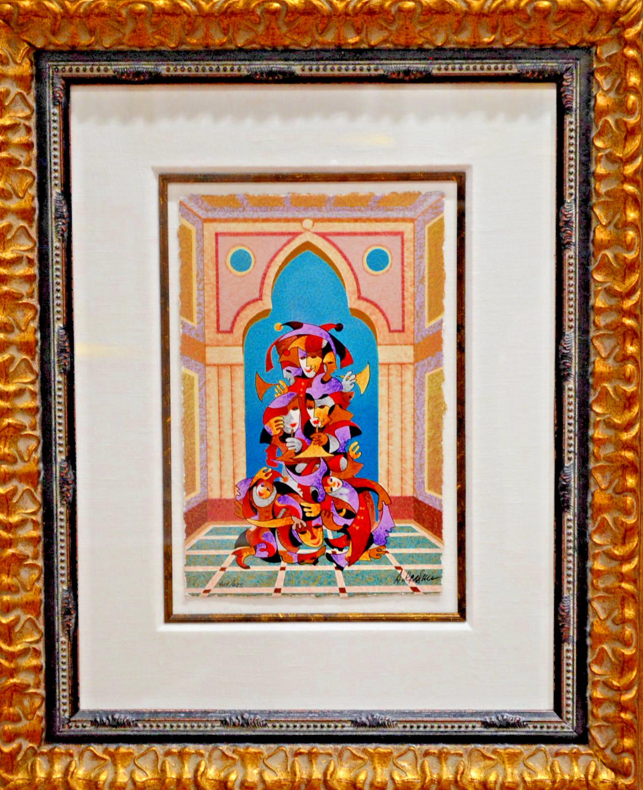 Anatole Krasnyansky, Offset Lithograph, Framed Hand Signed. Anatole Krasnyansky, Offset Lithograph, Framed Hand Signed.