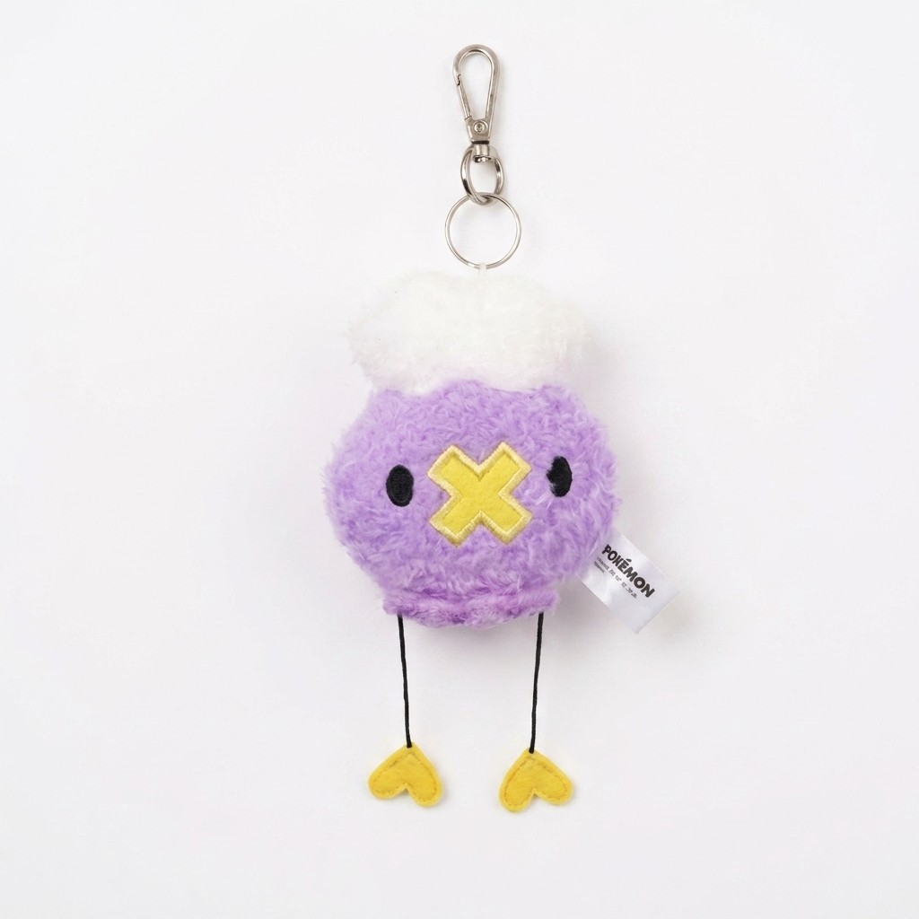 Official Pokemon Fluffy Drifloon Plush Keychain Mascot Flat bagcharm Plushie NEW