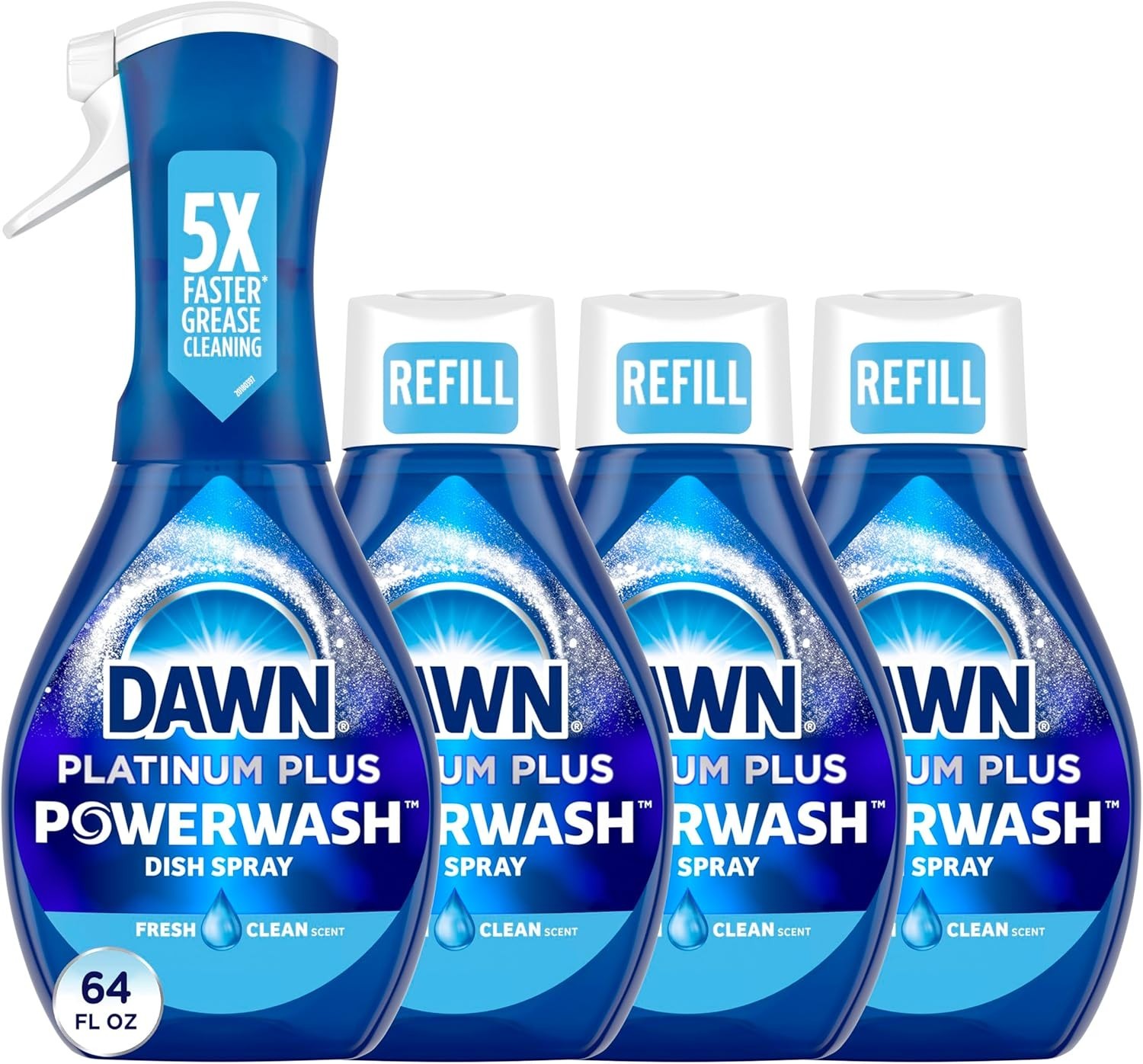 Dawn Platinum Plus Powerwash Spray Dish Soap 5X Grease Cleaning 4 x 16 Oz Pack Dawn Platinum Plus Powerwash Spray Dish Soap 5X Grease Cleaning 4 x 16 Oz Pack