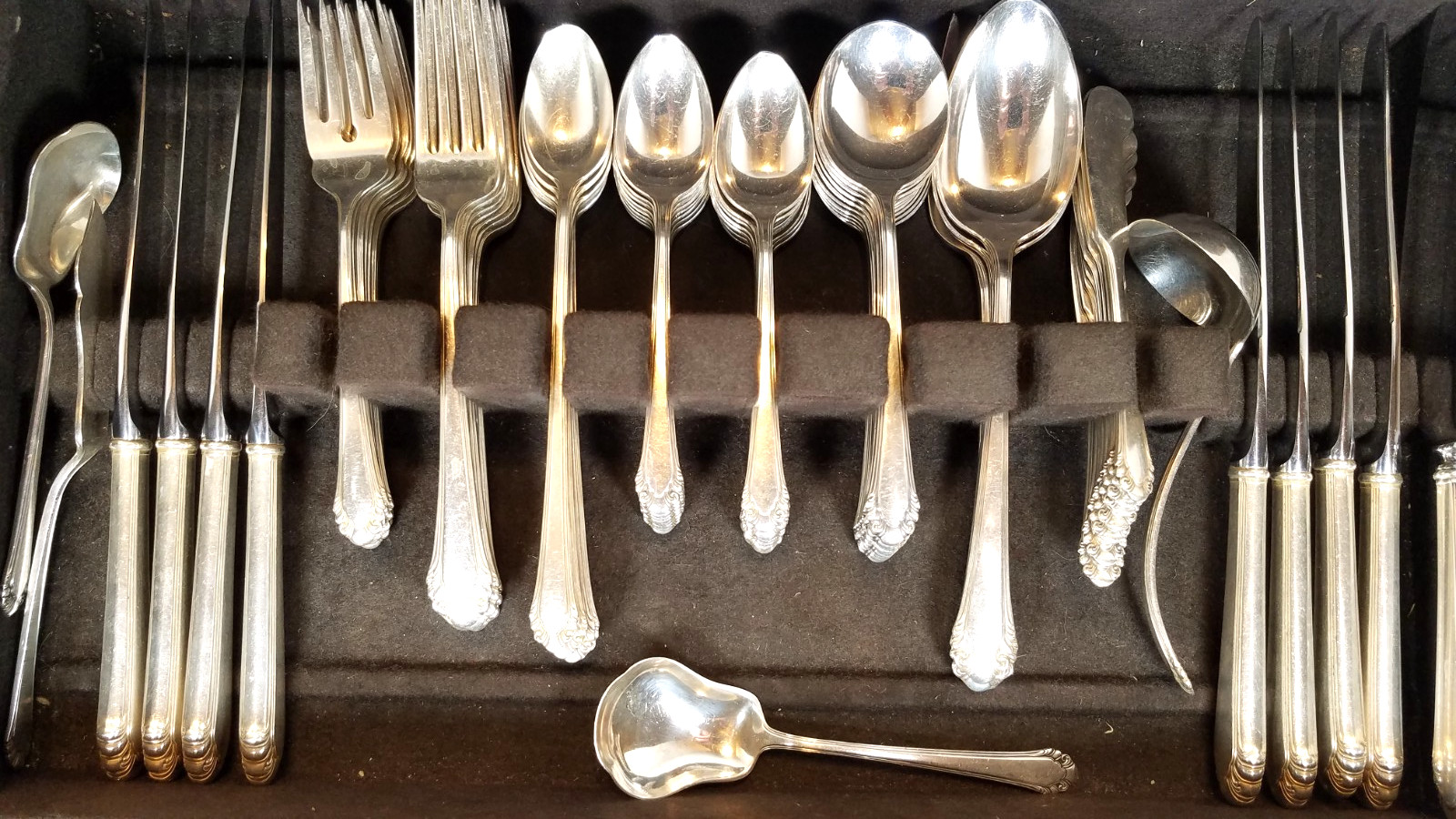 Vintage Beautiful  1937 s  Silver Plate By Gorham Silverware Set  74  Pieces