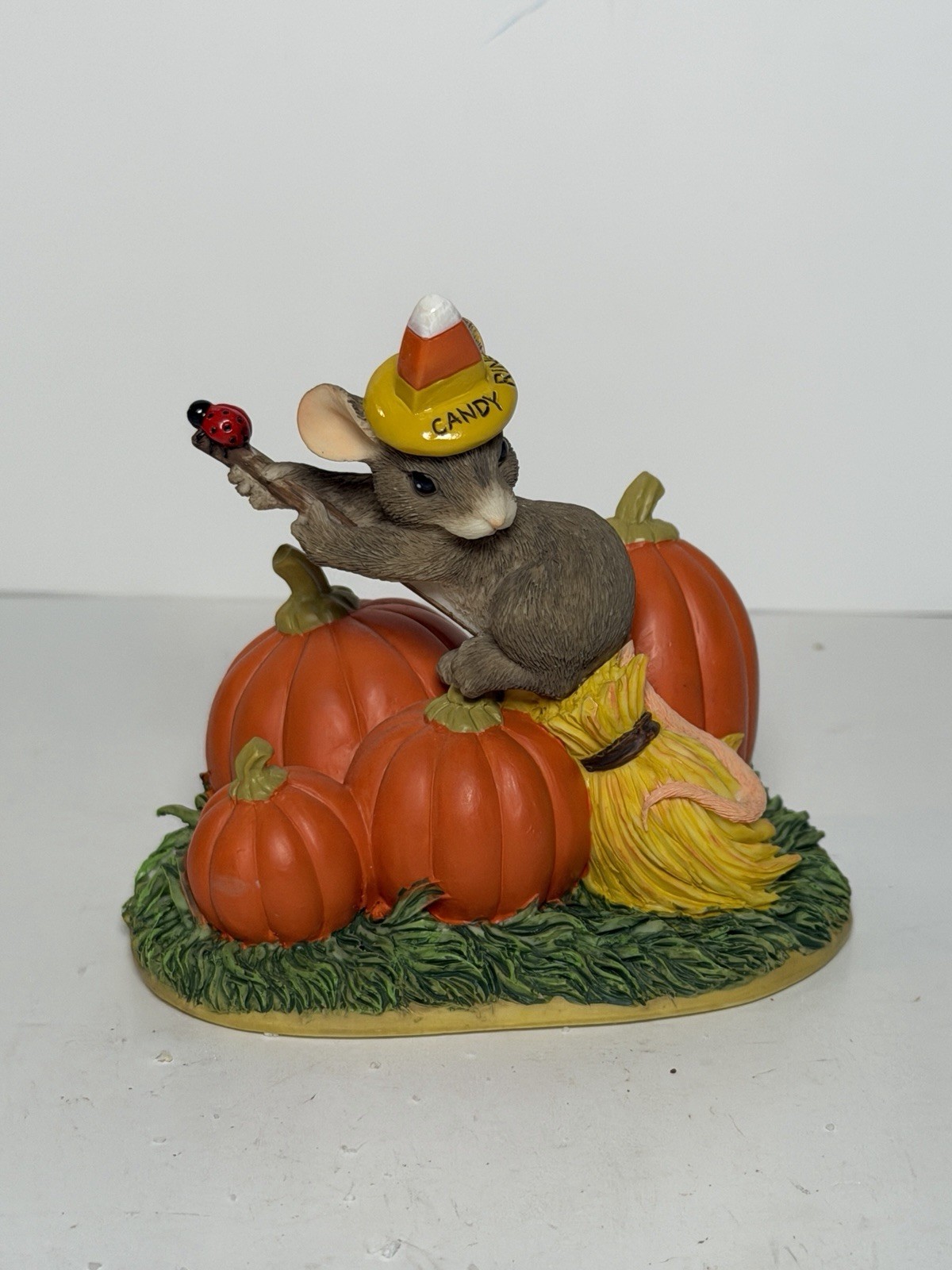 Charming Tails The Good Witch Mouse Halloween Broom Pumpkins Fall Autumn Charming Tails The Good Witch Mouse Halloween Broom Pumpkins Fall Autumn