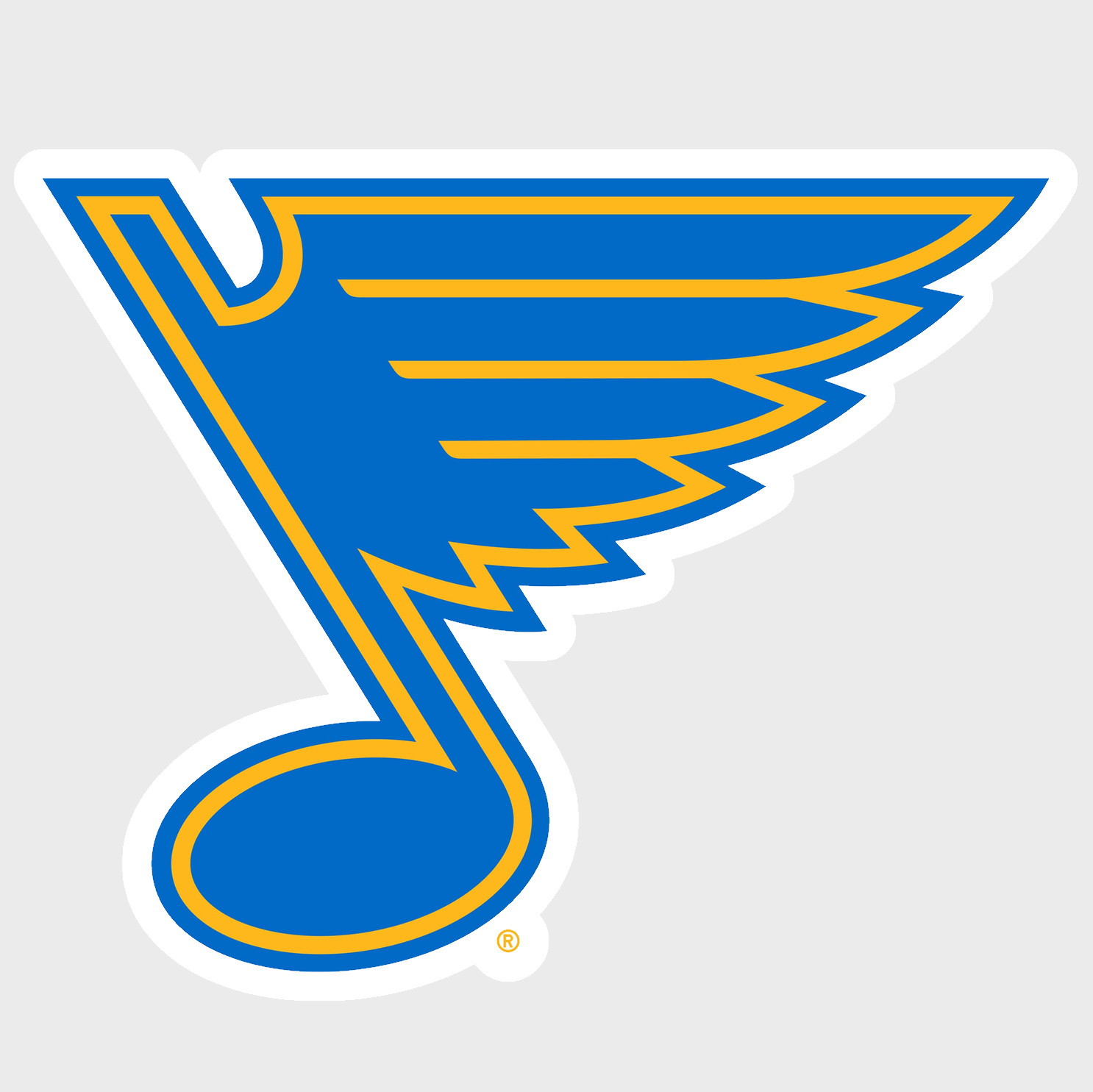 St. Louis Blue Gold Hockey Weather Resistant Vinyl Sticker/Decal 07