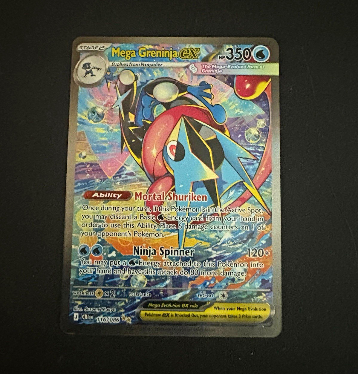 The Pokémon Company Mega Greninja ex 116/086 Chaos Rising SIR The Pokémon Company Mega Greninja ex 116/086 Chaos Rising SIR