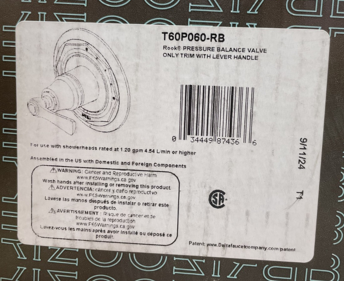 Brizo T60P060-RB Rook Pressure Balance Trim - Venetian Bronze *READ* Brizo T60P060-RB Rook Pressure Balance Trim - Venetian Bronze *READ*