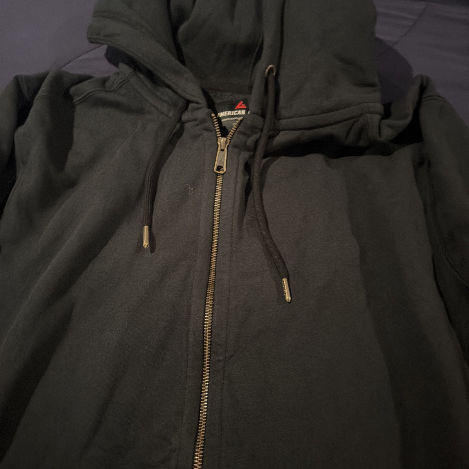 NWOT American Giant Men Medium Black Heavyweight Full Zip Hoodie Sweatshirt $168 NWOT American Giant Men Medium Black Heavyweight Full Zip Hoodie Sweatshirt $168