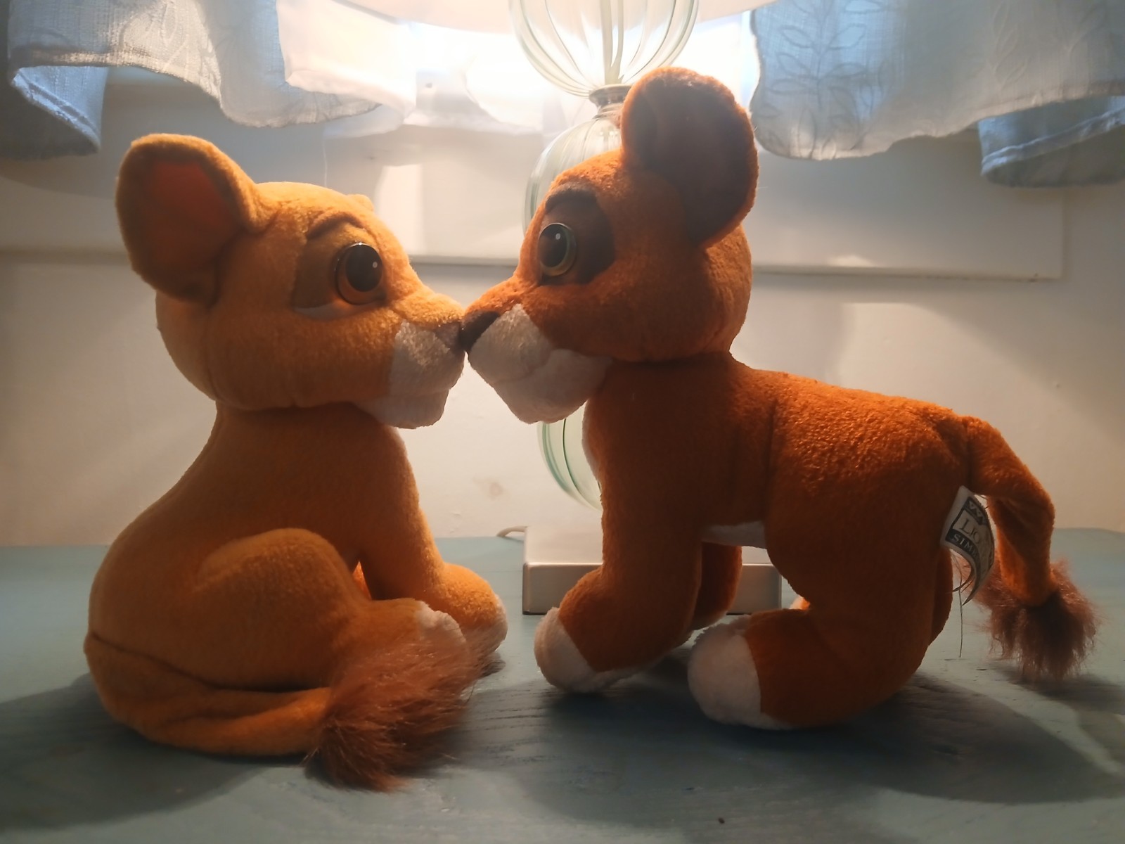 Vintage 1998 Disney Lion King Simbas Pride Magnetic Kissing Kovu Kiara Plush Toy
