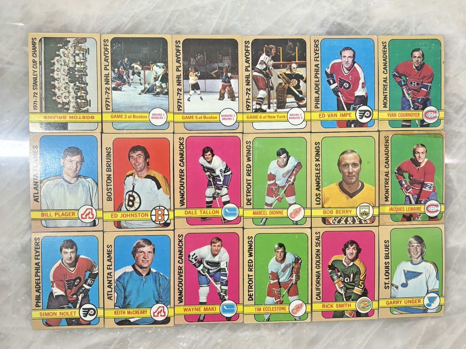 vintage 1972-73 topps hockey partial set 93/176 SEE PHOTOS mixed cond.w/ HOFers vintage 1972-73 topps hockey partial set 93/176 SEE PHOTOS mixed cond.w/ HOFers