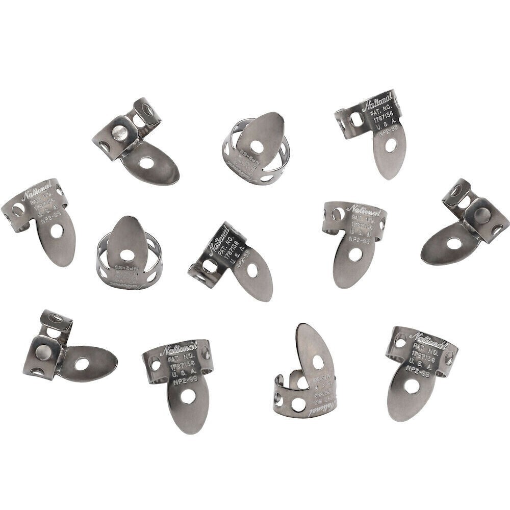 National Finger Picks - 12 Pack -Stainless Steel - From D\'Addario