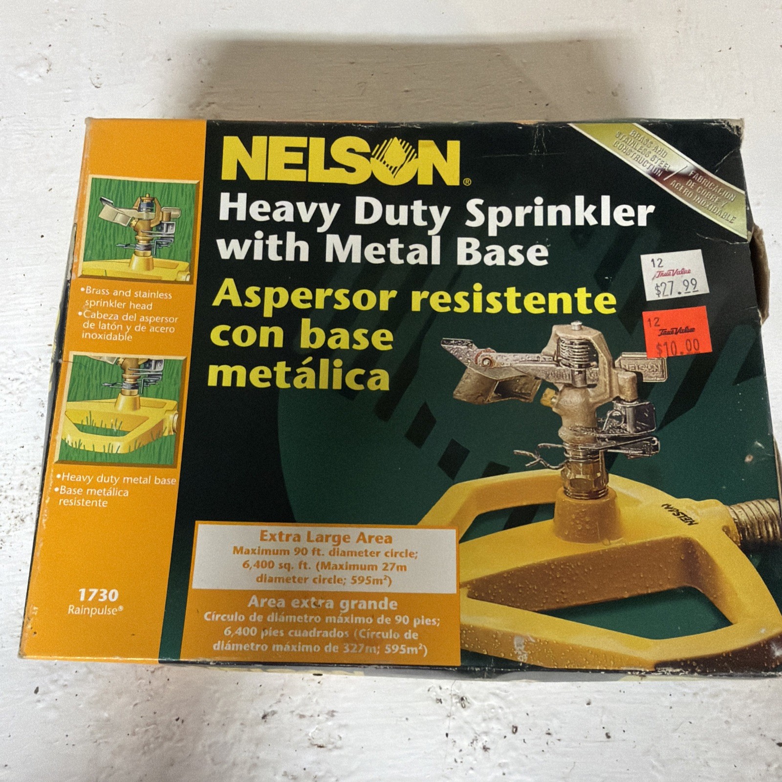 Vintage Nelson Impulse Impact Lawn Sprinkler Heavy Yellow Metal Base model 1730 Vintage Nelson Impulse Impact Lawn Sprinkler Heavy Yellow Metal Base model 1730