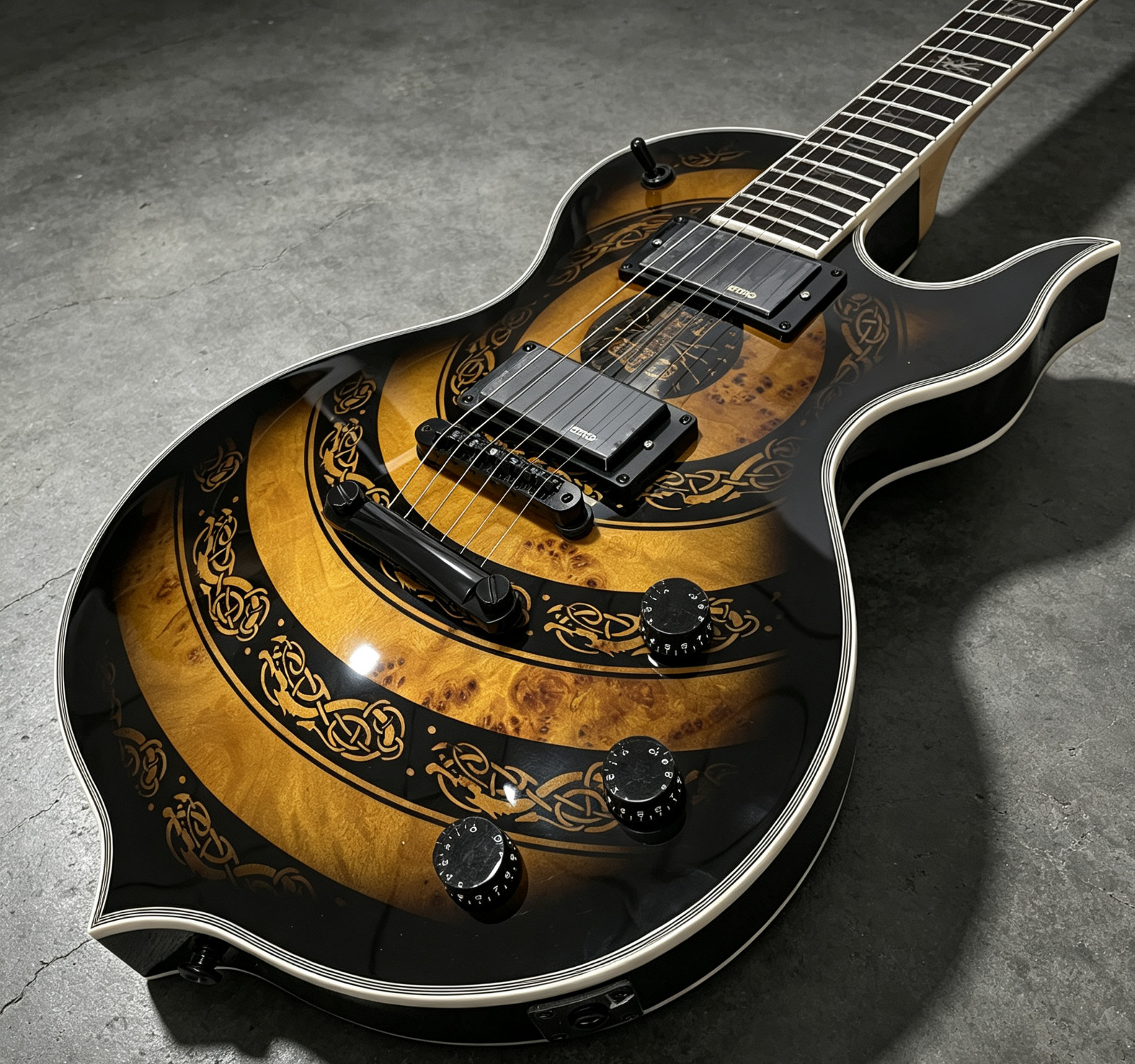 Ship US Wylde Audio Odin Zakk Wylde Viking Totem Electric Guitar Sunburst Ship US Wylde Audio Odin Zakk Wylde Viking Totem Electric Guitar Sunburst