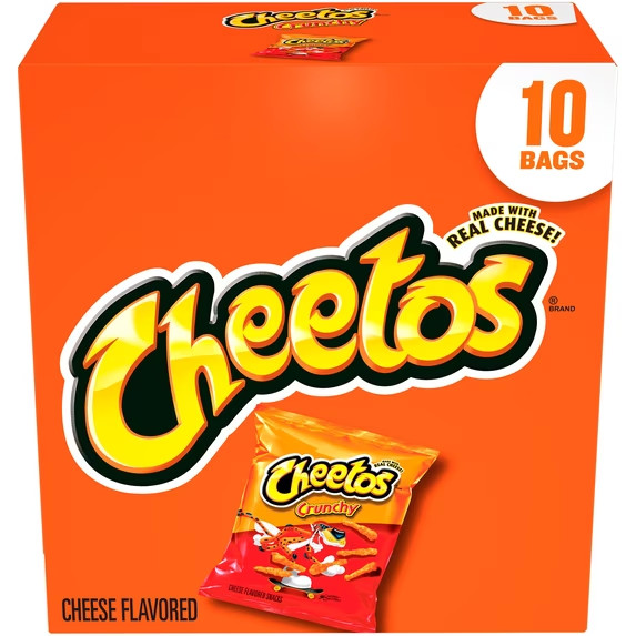 Cheetos Crunchy Cheese Flavored Snacks, 1 oz 10 Count Cheetos Crunchy Cheese Flavored Snacks, 1 oz 10 Count