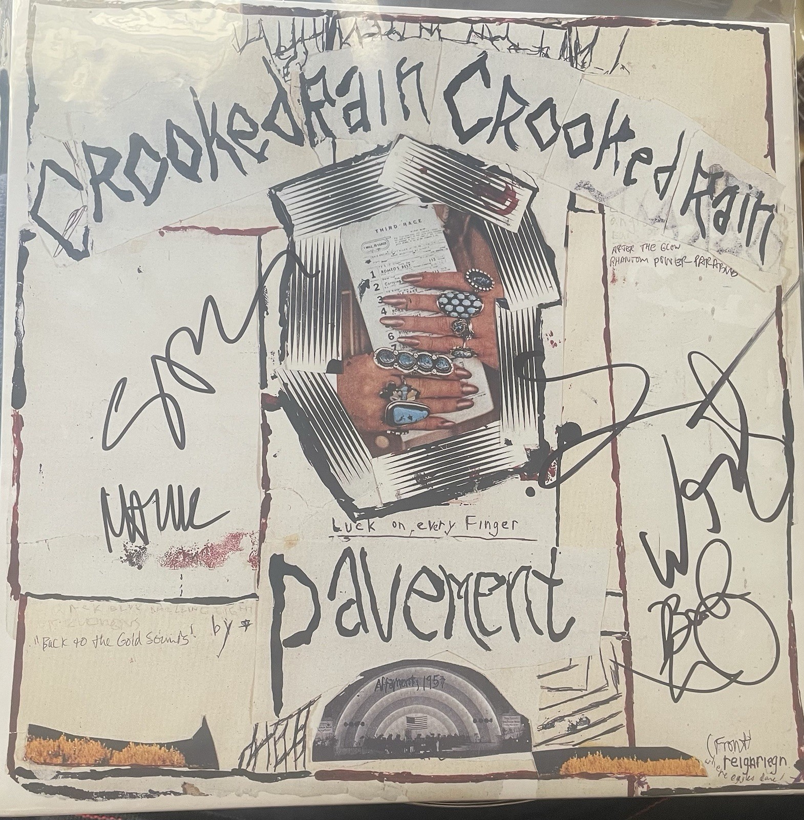 Pavement Full Band SIGNED Crooked Rain VINYL Stephen Malkmus +4 Pavement Full Band SIGNED Crooked Rain VINYL Stephen Malkmus +4