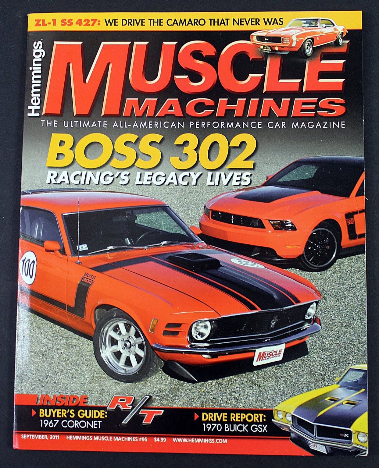 Hemmings Muscle Machines Magazine September 2011 Boss 302 Racing Legacy Hemmings Muscle Machines Magazine September 2011 Boss 302 Racing Legacy
