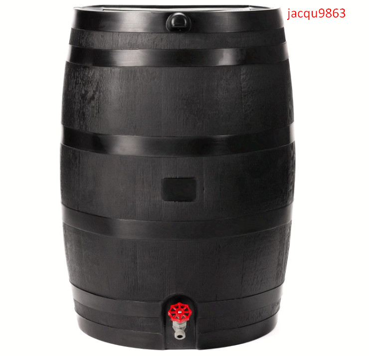 Home Accents 50-Gallon ECO Rain Barrel Made with 100% Recycled Plastic Home Accents 50-Gallon ECO Rain Barrel Made with 100% Recycled Plastic