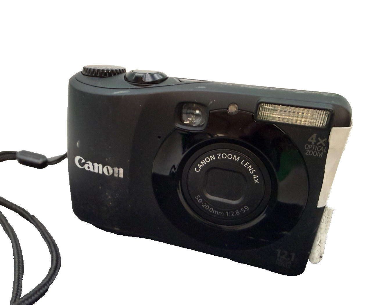 Canon PowerShot A1200 HD 12.1MP Black Digital Camera 4x Zoom **Tested***Repair**