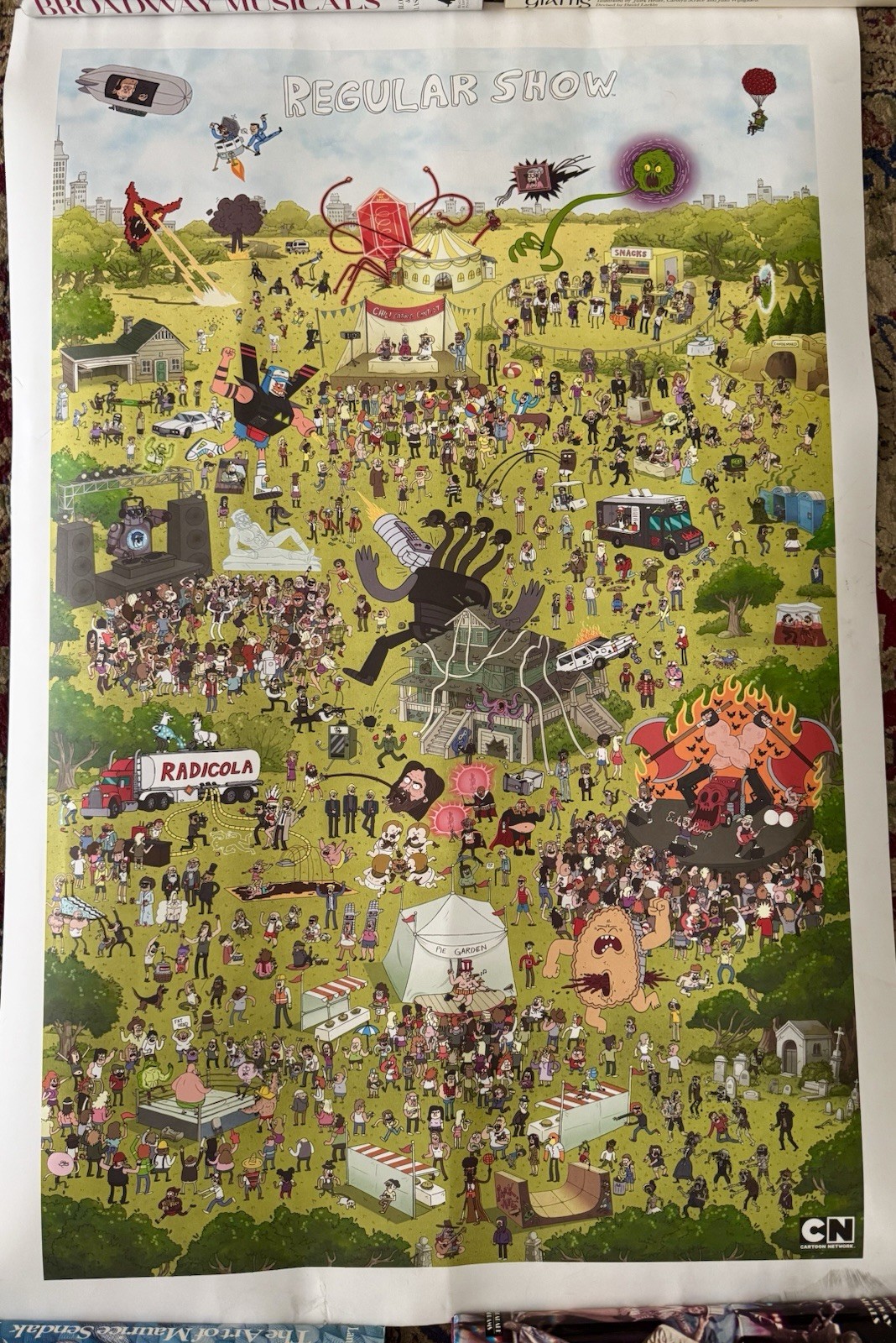 RARE Regular Show 100+ Character Poster SDCC 2013 Cartoon Network 24x36 One Side