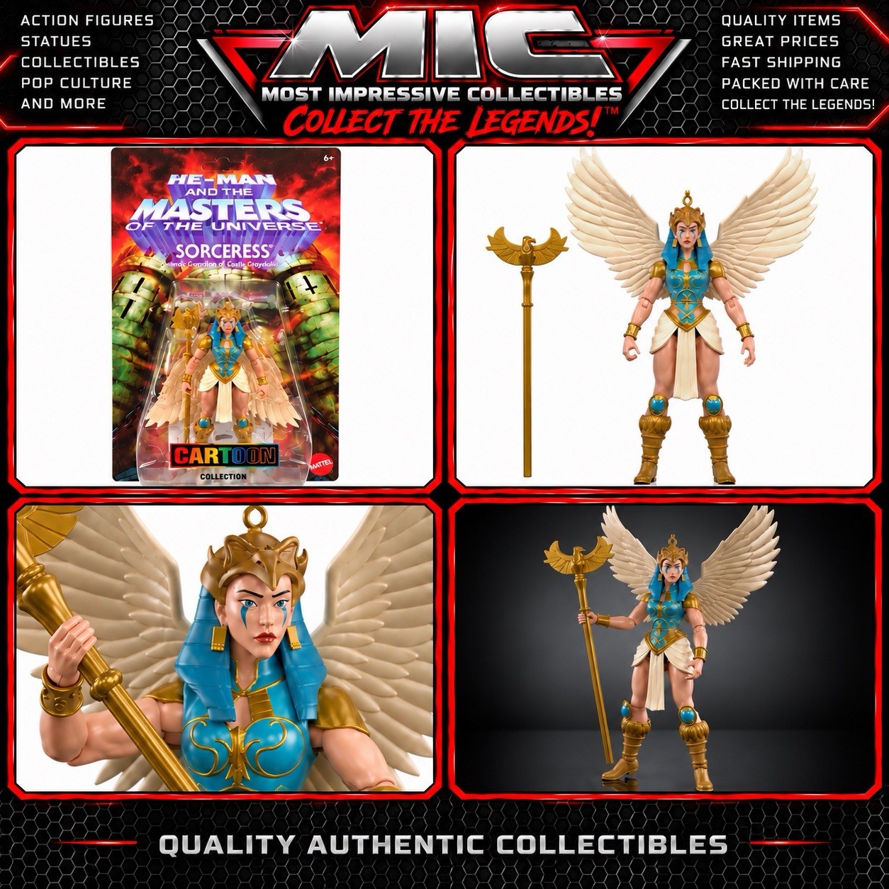 SORCERESS - Masters of the Universe Origins MOTU 200X Cartoon Collection Figure