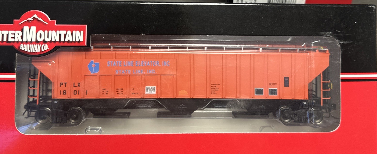 InterMountain Railway HO RTR 45103-02 4750 Rib 3-Bay Hopper State Line Elevator InterMountain Railway HO RTR 45103-02 4750 Rib 3-Bay Hopper State Line Elevator