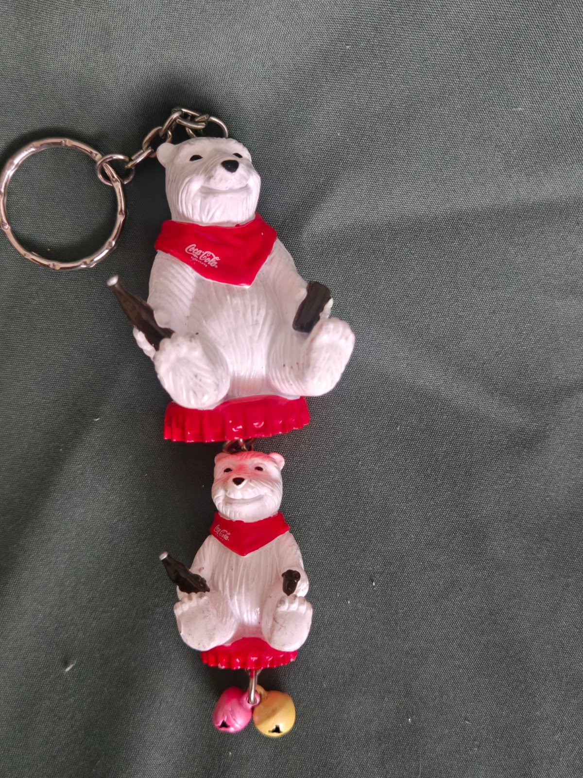 Vintage 00s Coca Cola Polar Bears keychain Vintage 00s Coca Cola Polar Bears keychain