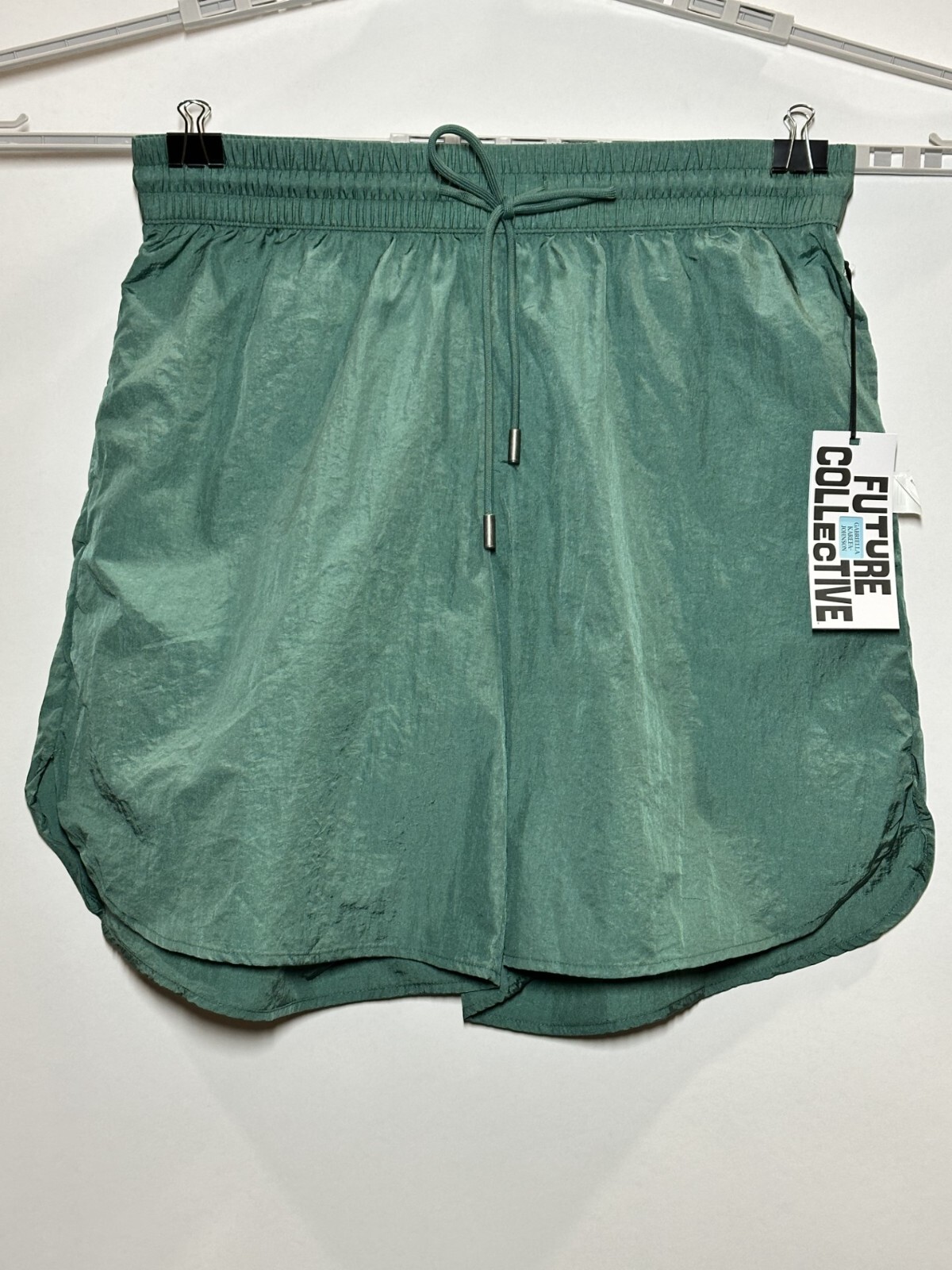 Women\'s Dolphin Windbreaker Shorts - Future Collective Dark Teal Large