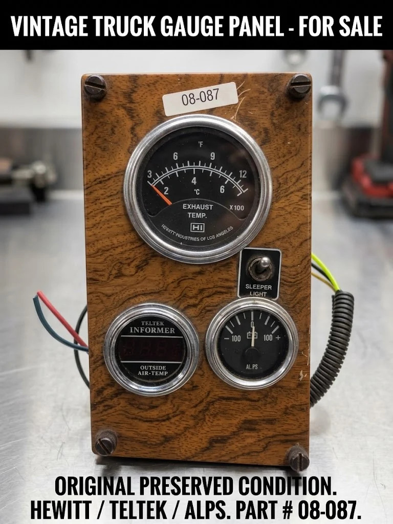 Peterbilt Hewitt Pyrometer Gauge Panel Assembly For Peterbilt 379 Peterbilt Hewitt Pyrometer Gauge Panel Assembly For Peterbilt 379