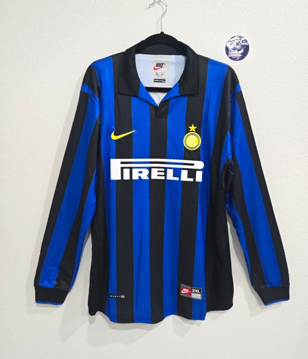 Inter de Milan Nike 98/99 Home Nike Retro jersey RONALDO NAZARIO #9 size XXL Inter de Milan Nike 98/99 Home Nike Retro jersey RONALDO NAZARIO #9 size XXL