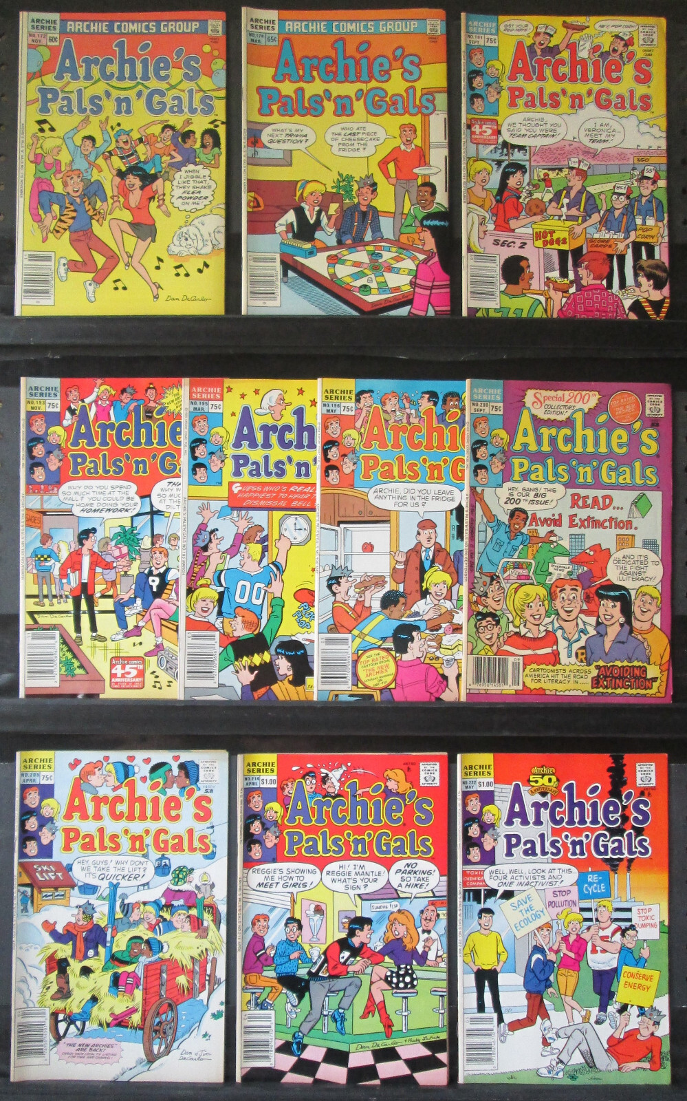 Archie\'s Pals \'n\' Gals 10 Comic Bundle (1984 - 1991)