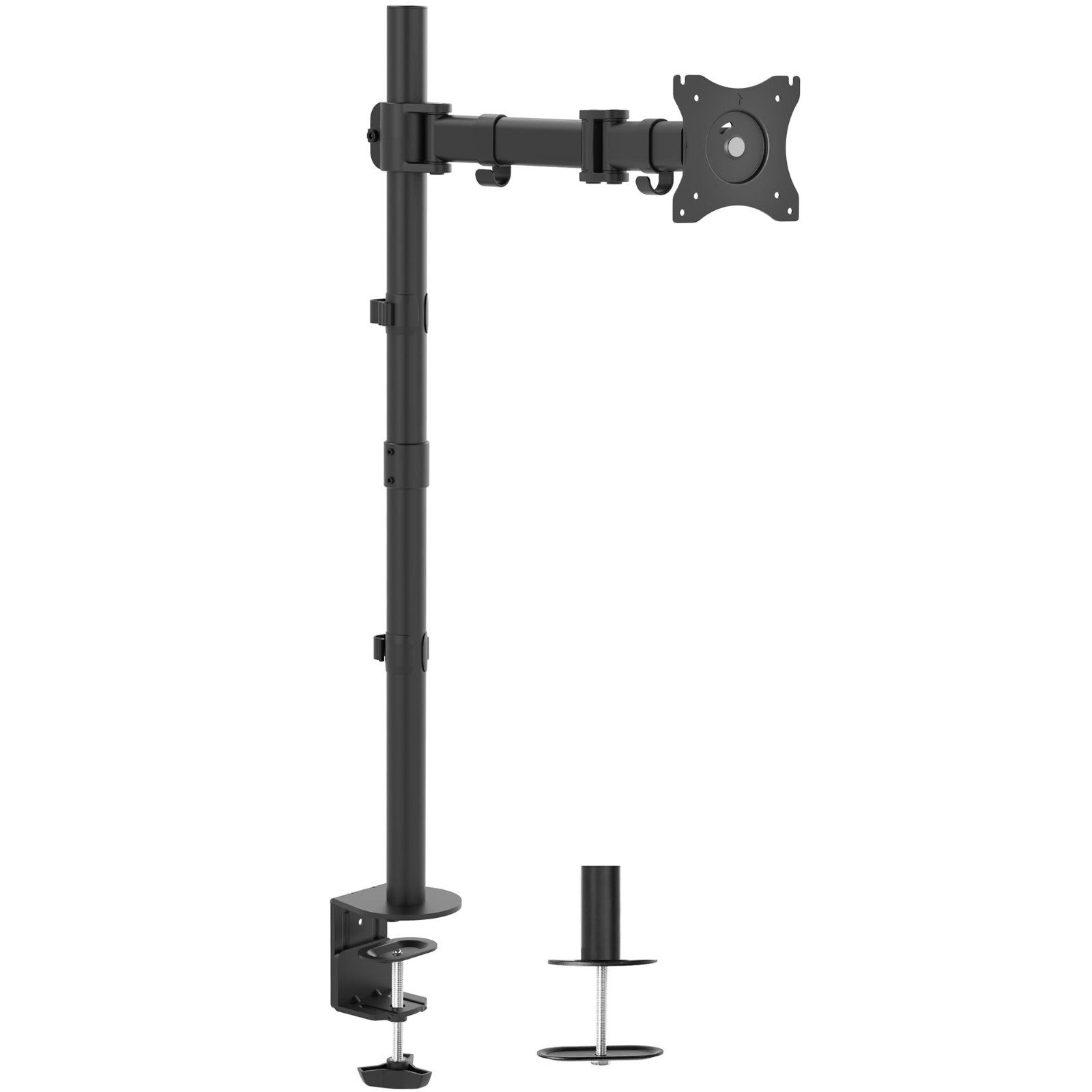 Extra Tall Adjustable Single Monitor Desk Mount for 32\