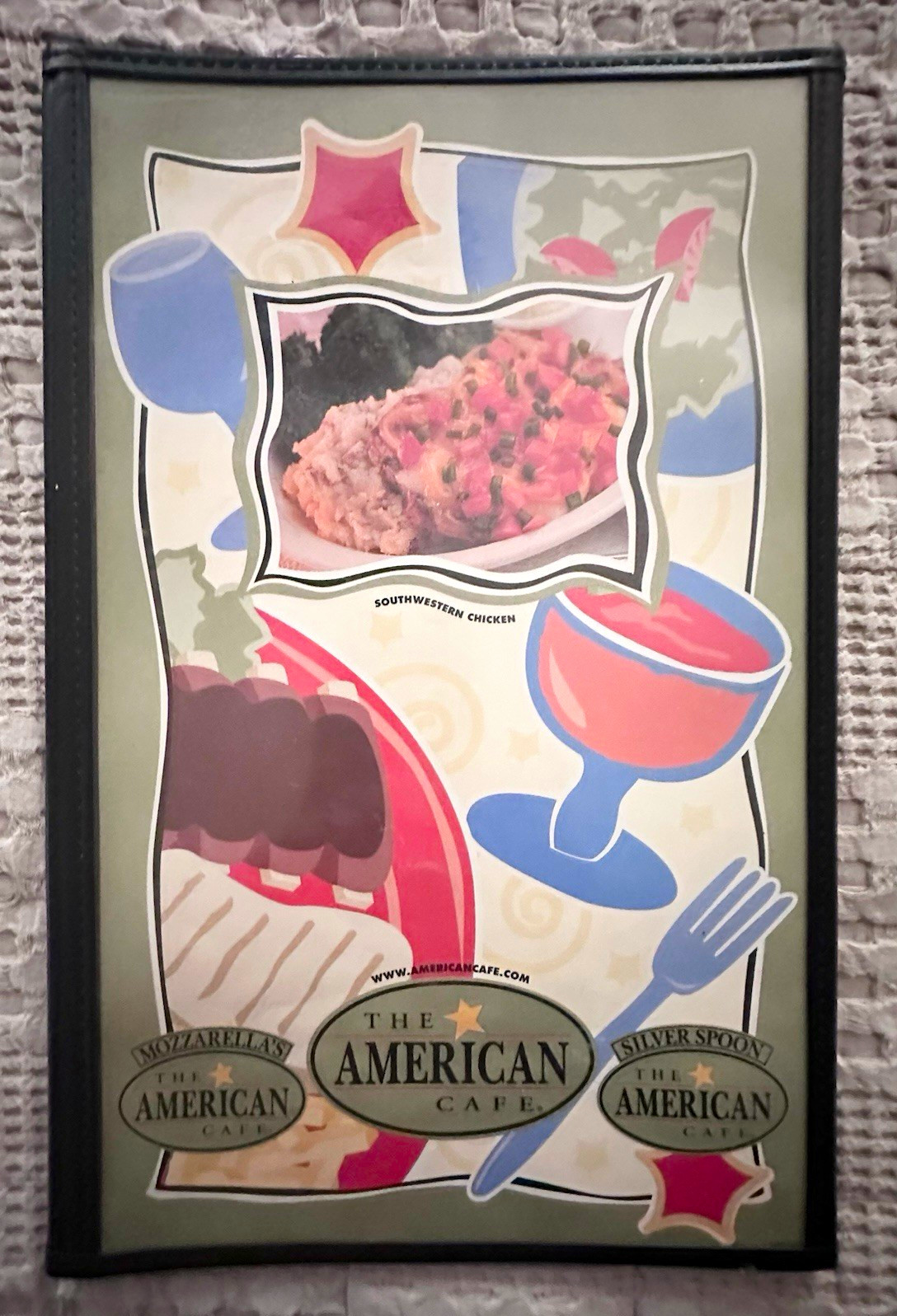 ⁠Vintage 2000 The American Cafe Restaurant Menu Complete Set Insert Ruby Tuesday